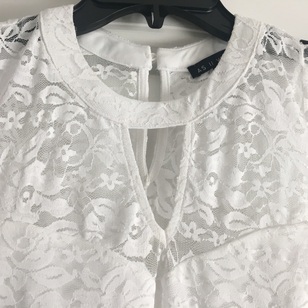 White lace summer dress